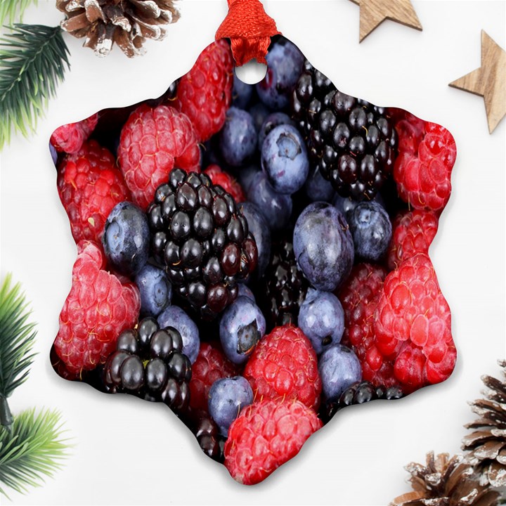 Berries-01 Snowflake Ornament (Two Sides)