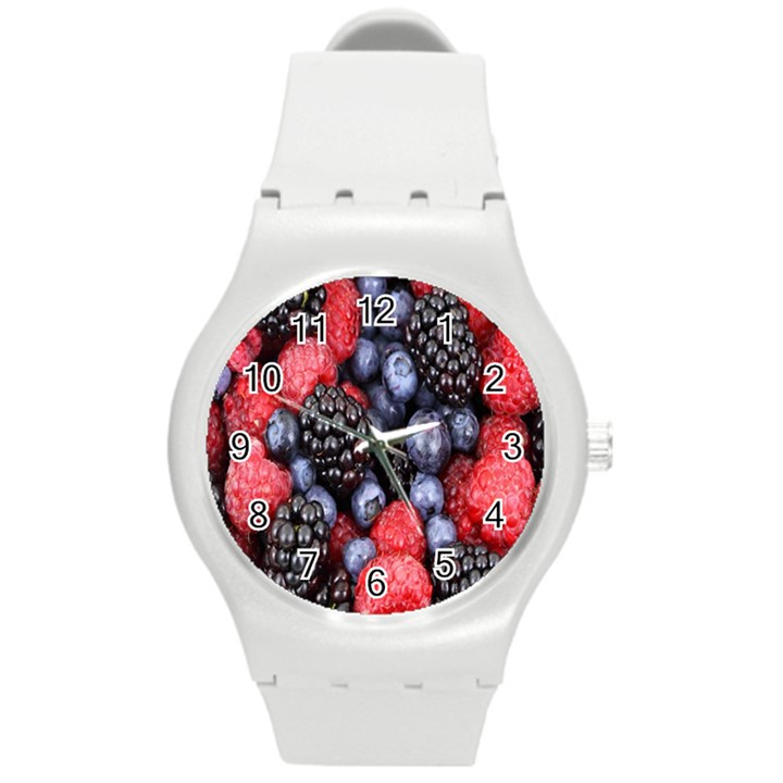 Berries-01 Round Plastic Sport Watch (M)