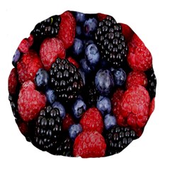 Berries-01 Large 18  Premium Flano Round Cushions by nateshop