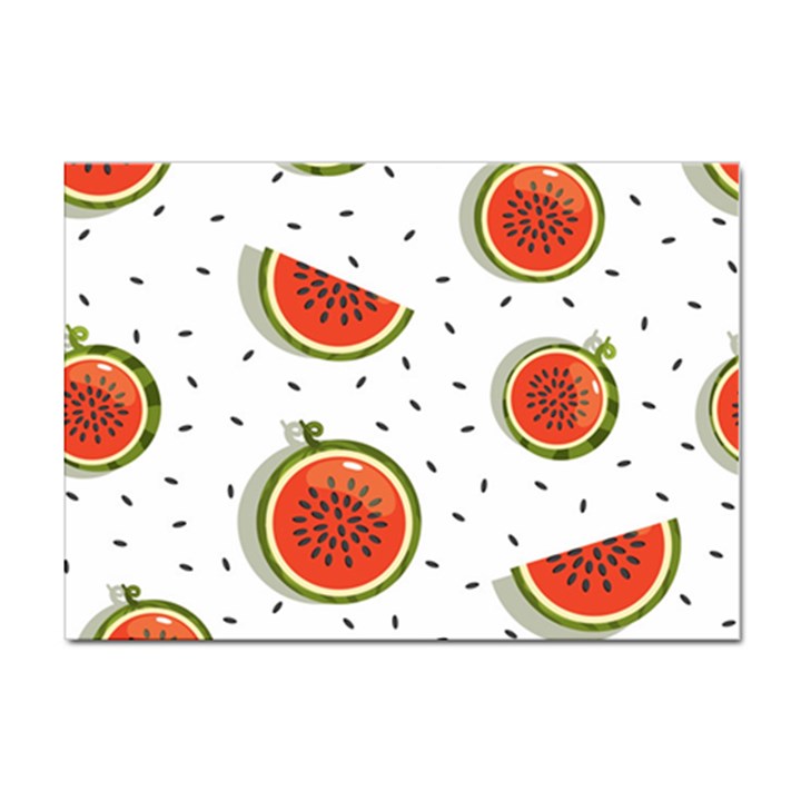 Seamless Background Pattern with Watermelon Slices Sticker A4 (10 pack)