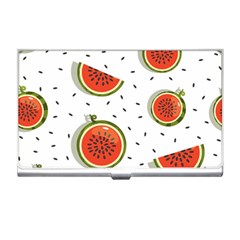 Seamless Background Pattern With Watermelon Slices Business Card Holder by pakminggu