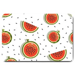 Seamless Background Pattern With Watermelon Slices Large Doormat by pakminggu