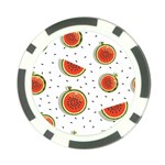 Seamless Background Pattern with Watermelon Slices Poker Chip Card Guard Front