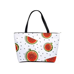 Seamless Background Pattern With Watermelon Slices Classic Shoulder Handbag by pakminggu