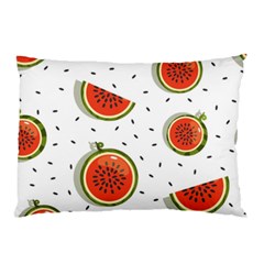 Seamless Background Pattern With Watermelon Slices Pillow Case (two Sides) by pakminggu