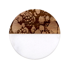 Berries-01 Classic Marble Wood Coaster (round)  by nateshop