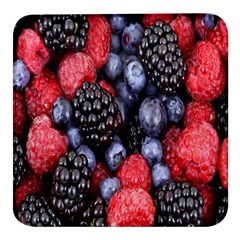 Berries-01 Square Glass Fridge Magnet (4 Pack) by nateshop