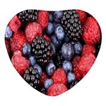 Berries-01 Heart Glass Fridge Magnet (4 pack) Front