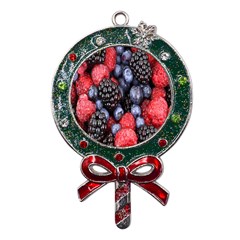 Berries-01 Metal X mas Lollipop With Crystal Ornament by nateshop