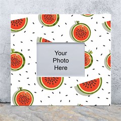 Seamless Background Pattern With Watermelon Slices White Wall Photo Frame 5  X 7  by pakminggu