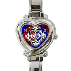 The Grateful Dead Heart Italian Charm Watch by Grandong