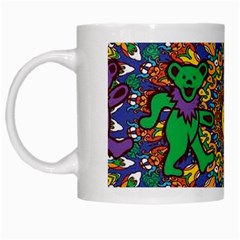 Dead Dancing Bears Grateful Dead Pattern White Mug by Grandong