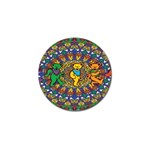 Dead Dancing Bears Grateful Dead Pattern Golf Ball Marker (10 pack) Front