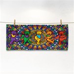 Dead Dancing Bears Grateful Dead Pattern Hand Towel Front