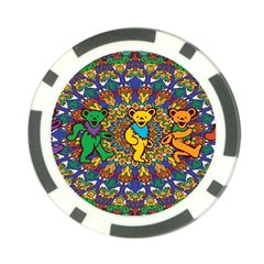 Dead Dancing Bears Grateful Dead Pattern Poker Chip Card Guard (10 Pack) by Grandong