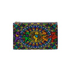 Dead Dancing Bears Grateful Dead Pattern Cosmetic Bag (small) by Grandong