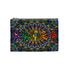 Dead Dancing Bears Grateful Dead Pattern Cosmetic Bag (medium) by Grandong