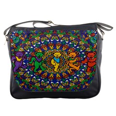 Dead Dancing Bears Grateful Dead Pattern Messenger Bag by Grandong