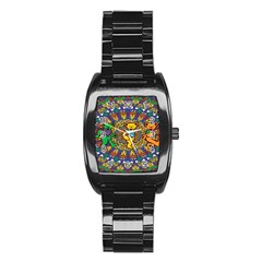 Dead Dancing Bears Grateful Dead Pattern Stainless Steel Barrel Watch by Grandong