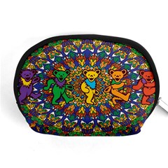 Dead Dancing Bears Grateful Dead Pattern Accessory Pouch (medium) by Grandong