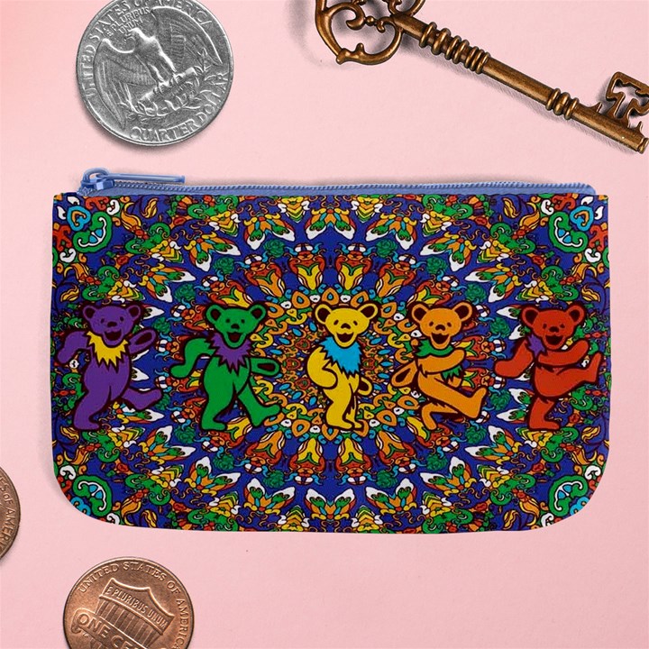 Dead Dancing Bears Grateful Dead Pattern Large Coin Purse