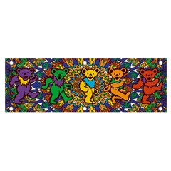 Dead Dancing Bears Grateful Dead Pattern Banner And Sign 6  X 2  by Grandong