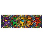 Dead Dancing Bears Grateful Dead Pattern Banner and Sign 6  x 2  Front