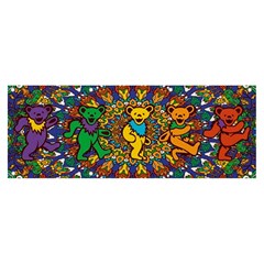 Dead Dancing Bears Grateful Dead Pattern Banner And Sign 8  X 3  by Grandong