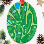 Golf Course Par Golf Course Green Ornament (Oval) Front