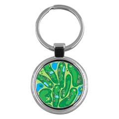 Golf Course Par Golf Course Green Key Chain (round) by Cowasu