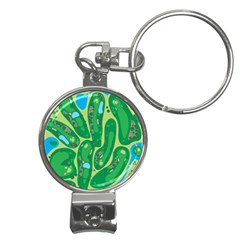 Golf Course Par Golf Course Green Nail Clippers Key Chain by Cowasu