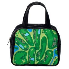 Golf Course Par Golf Course Green Classic Handbag (one Side) by Cowasu