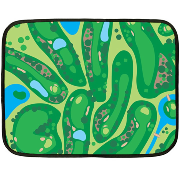 Golf Course Par Golf Course Green Two Sides Fleece Blanket (Mini)