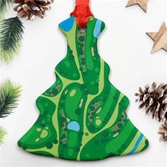 Golf Course Par Golf Course Green Ornament (christmas Tree)  by Cowasu