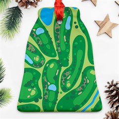 Golf Course Par Golf Course Green Ornament (bell) by Cowasu