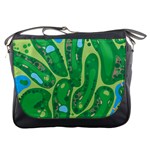 Golf Course Par Golf Course Green Messenger Bag Front