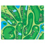 Golf Course Par Golf Course Green Two Sides Premium Plush Fleece Blanket (Medium) 60 x50  Blanket Front