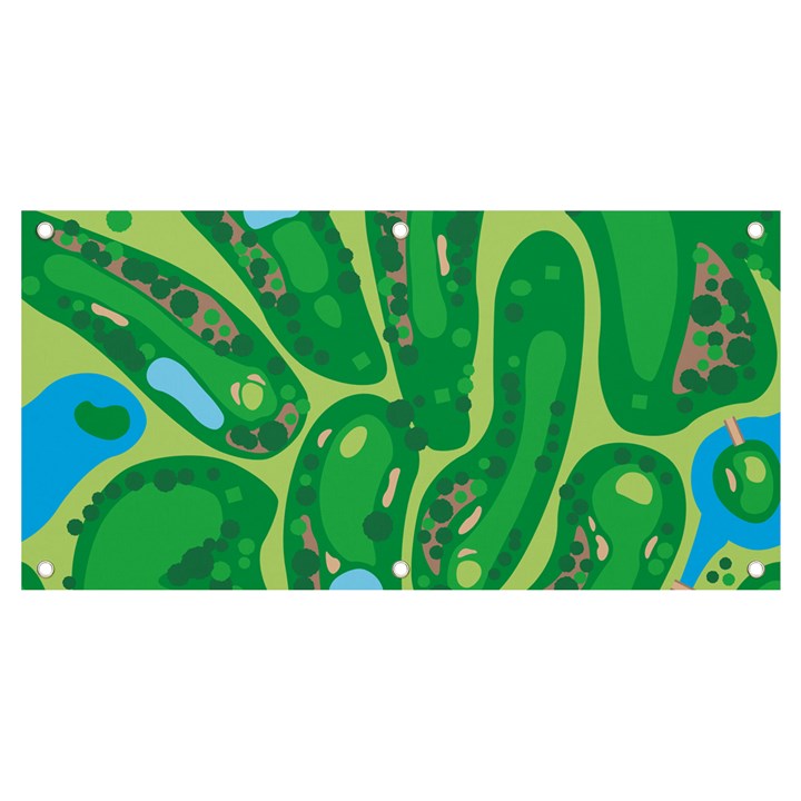 Golf Course Par Golf Course Green Banner and Sign 4  x 2 