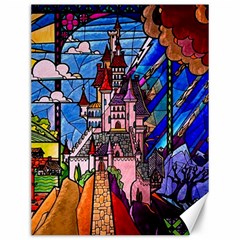 Beauty Stained Glass Castle Building Canvas 12  X 16  by Cowasu