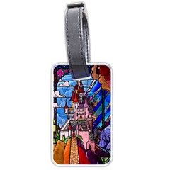 Beauty Stained Glass Castle Building Luggage Tag (one Side) by Cowasu