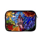 Beauty Stained Glass Castle Building Apple iPad Mini Zipper Cases Front