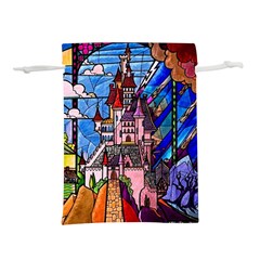 Beauty Stained Glass Castle Building Lightweight Drawstring Pouch (s) by Cowasu