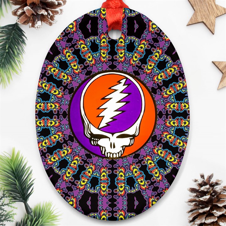 Gratefuldead Grateful Dead Pattern Ornament (Oval)