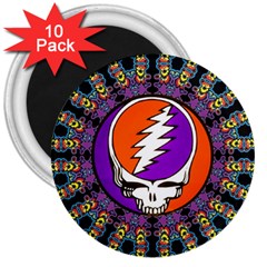 Gratefuldead Grateful Dead Pattern 3  Magnets (10 Pack)  by Cowasu