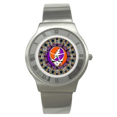 Gratefuldead Grateful Dead Pattern Stainless Steel Watch by Cowasu