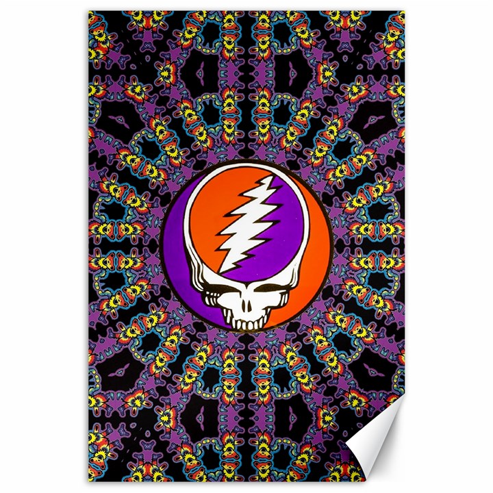 Gratefuldead Grateful Dead Pattern Canvas 24  x 36 