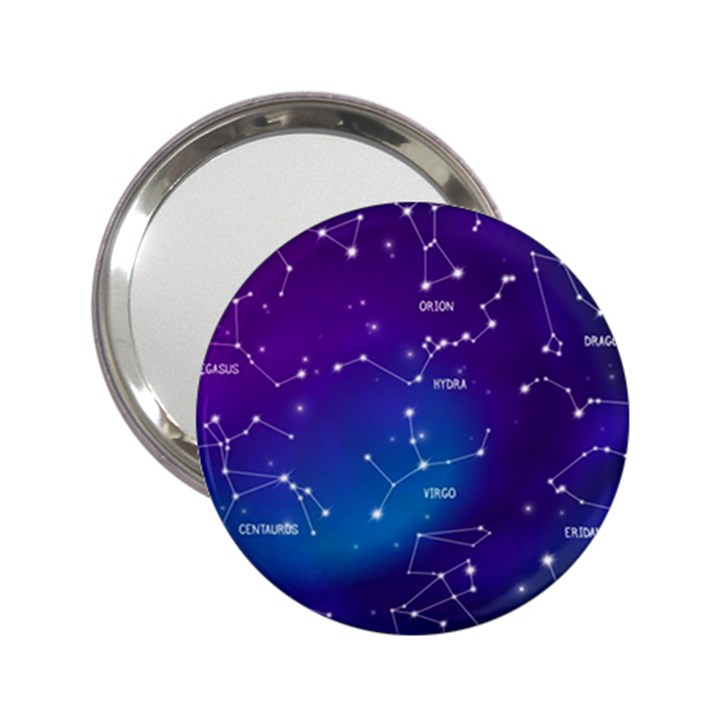 Realistic Night Sky With Constellations 2.25  Handbag Mirrors