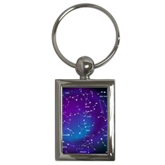 Realistic Night Sky With Constellations Key Chain (rectangle) by Cowasu