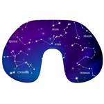 Realistic Night Sky With Constellations Travel Neck Pillow Front