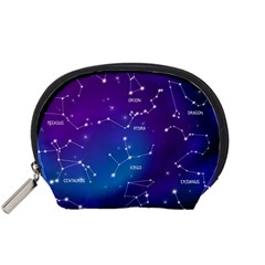 Realistic Night Sky With Constellations Accessory Pouch (small) by Cowasu